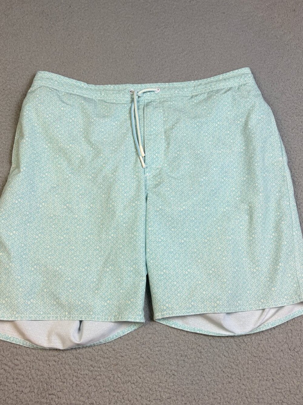 Johnnie O Swim Trunks Mens XXL Shorts Light Blue Lined Beach Pool Swimming